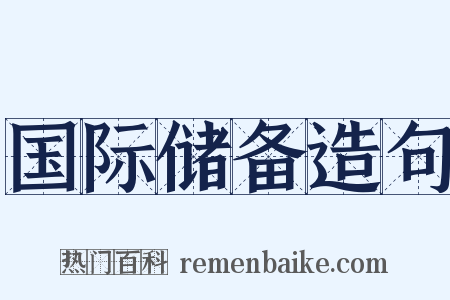 国际储备造句是什么意思的图片